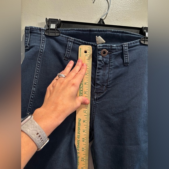 Free People Dark Blue Flare Jeans size 29 pull-on clean simple neutral basic - Picture 10 of 16
